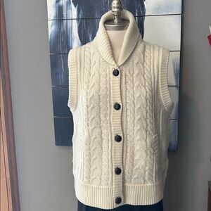 Woolrich preppy cable knit vest